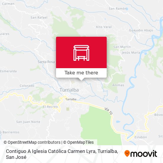 Contiguo A Iglesia Católica Carmen Lyra, Turrialba map