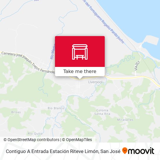 Contiguo A Entrada Estación Riteve Limón map