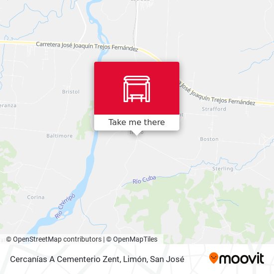 Mapa de Cercanías A Cementerio Zent, Limón