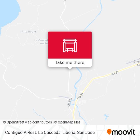 Mapa de Contiguo A Rest. La Cascada, Liberia