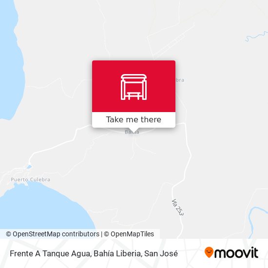 Frente A Tanque Agua, Bahía Liberia map