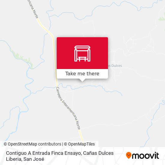 Contiguo A Entrada Finca Ensayo, Cañas Dulces Liberia map