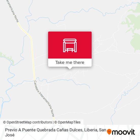 Previo A Puente Quebrada Cañas Dulces, Liberia map