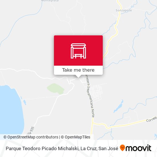 Parque Teodoro Picado Michalski, La Cruz map