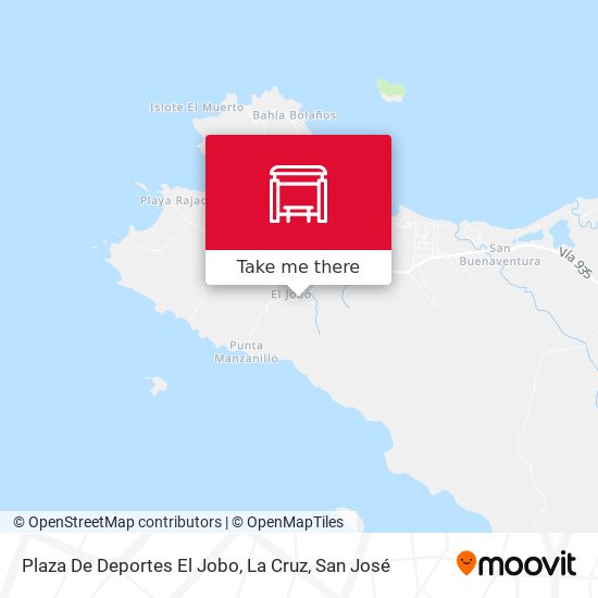 Mapa de Plaza De Deportes El Jobo, La Cruz