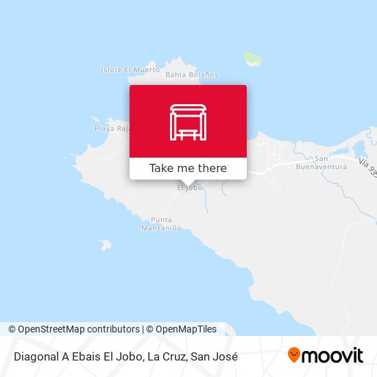 Mapa de Diagonal A Ebais El Jobo, La Cruz