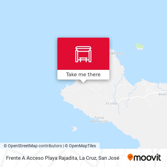 Frente A Acceso Playa Rajadita, La Cruz map