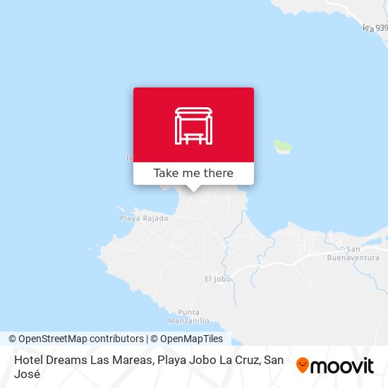 Hotel Dreams Las Mareas, Playa Jobo La Cruz map