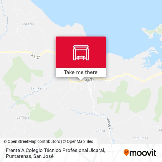 Mapa de Frente A Colegio Técnico Profesional Jicaral, Puntarenas