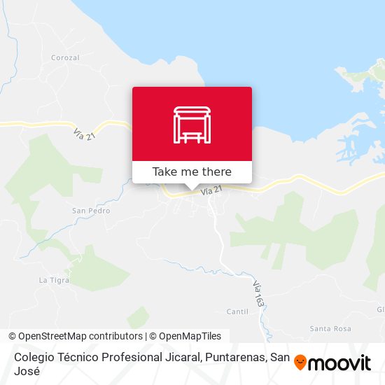 Mapa de Colegio Técnico Profesional Jicaral, Puntarenas