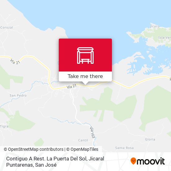 Contiguo A Rest. La Puerta Del Sol, Jicaral Puntarenas map