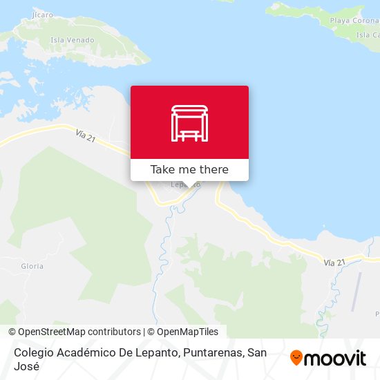 Colegio Académico De Lepanto, Puntarenas map
