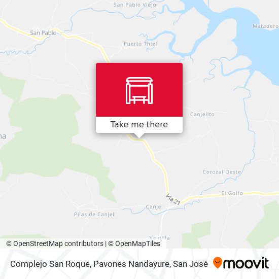 Mapa de Complejo San Roque, Pavones Nandayure