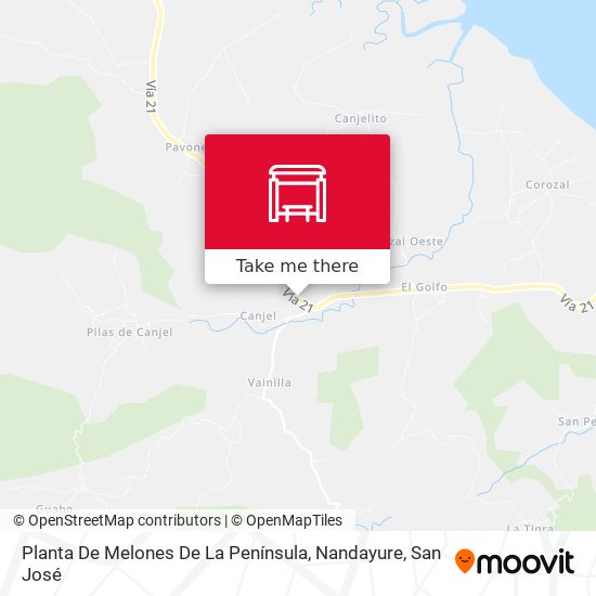Planta De Melones De La Península, Nandayure map