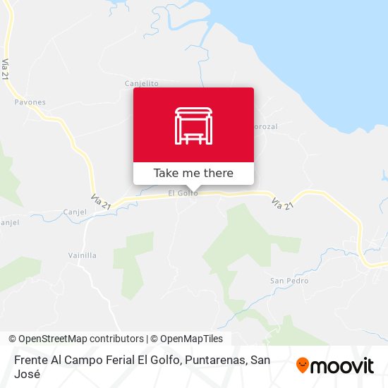 Mapa de Frente Al Campo Ferial El Golfo, Puntarenas