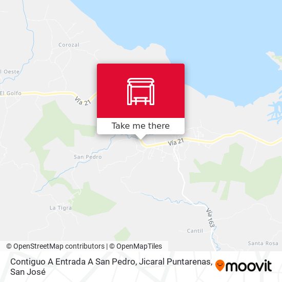 Contiguo A Entrada A San Pedro, Jicaral Puntarenas map