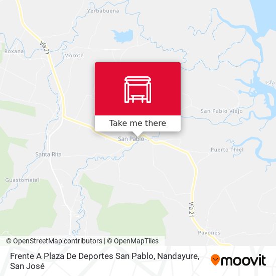 Frente A Plaza De Deportes San Pablo, Nandayure map