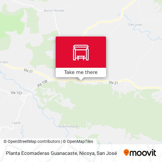 Planta Ecomaderas Guanacaste, Nicoya map