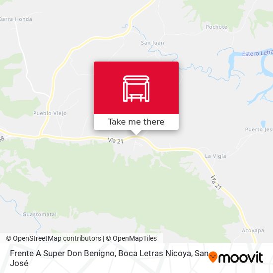 Frente A Super Don Benigno, Boca Letras Nicoya map