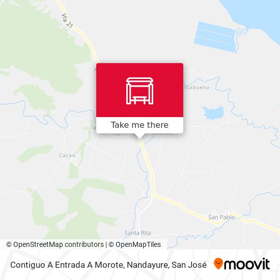 Contiguo A Entrada A Morote, Nandayure map