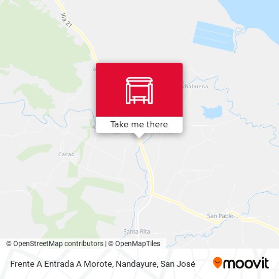 Frente A Entrada A Morote, Nandayure map