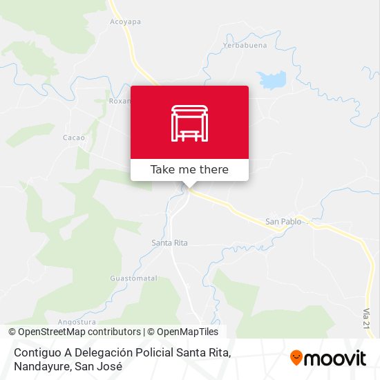 Contiguo A Delegación Policial Santa Rita, Nandayure map