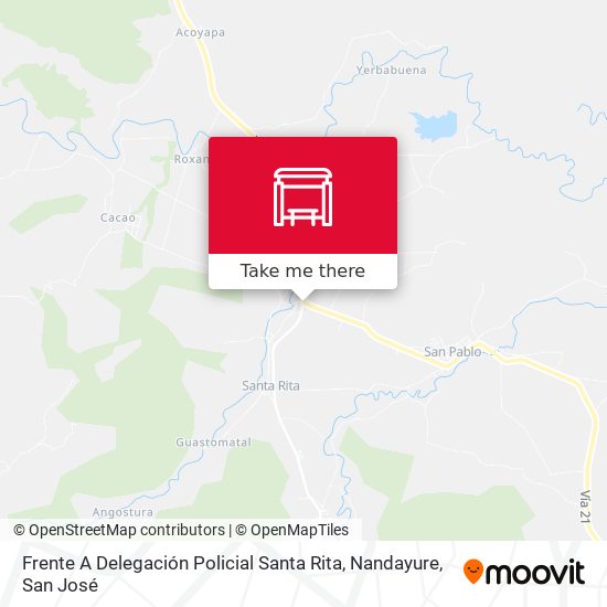 Mapa de Frente A Delegación Policial Santa Rita, Nandayure