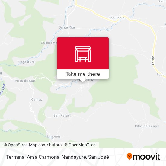 Mapa de Terminal Arsa Carmona, Nandayure