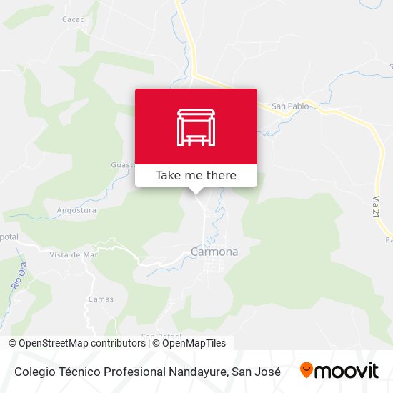 Mapa de Colegio Técnico Profesional Nandayure
