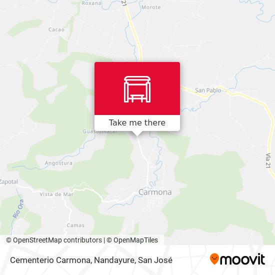 Cementerio Carmona, Nandayure map