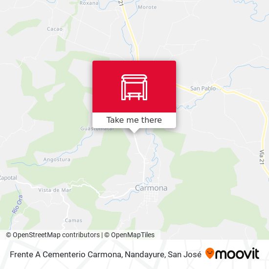 Mapa de Frente A Cementerio Carmona, Nandayure