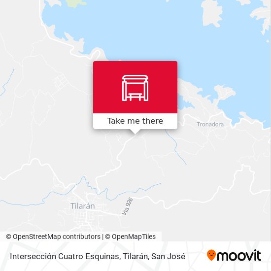 Intersección Cuatro Esquinas, Tilarán map