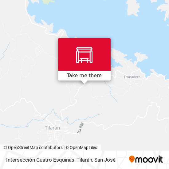 Intersección Cuatro Esquinas, Tilarán map
