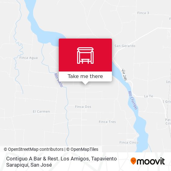 Contiguo A Bar & Rest. Los Amigos, Tapaviento Sarapiquí map
