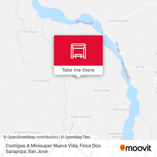 Contiguo A Minisuper Nueva Vida, Finca Dos Sarapiquí map