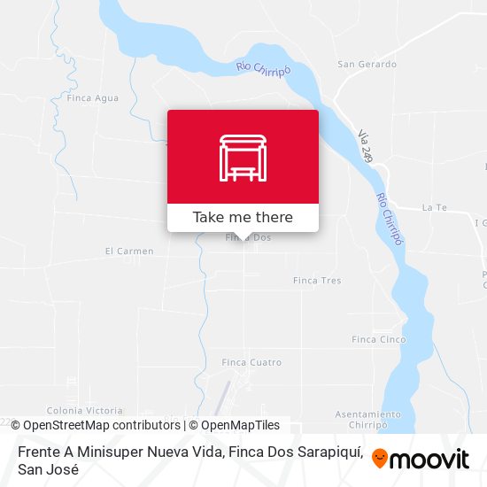 Frente A Minisuper Nueva Vida, Finca Dos Sarapiquí map