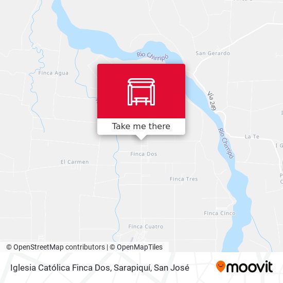 Mapa de Iglesia Católica Finca Dos, Sarapiquí