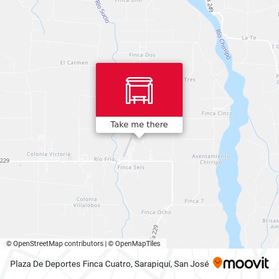 Plaza De Deportes Finca Cuatro, Sarapiquí map