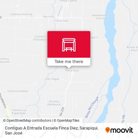 Contiguo A Entrada Escuela Finca Diez, Sarapiquí map