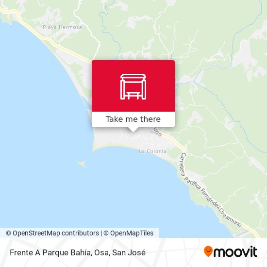 Mapa de Frente A Parque Bahía, Osa