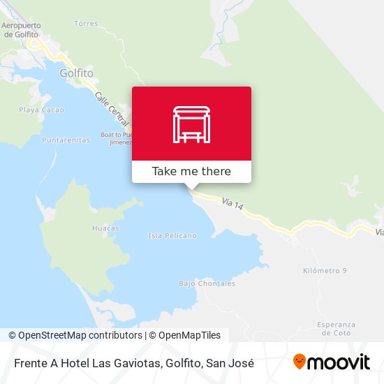 Frente A Hotel Las Gaviotas, Golfito map