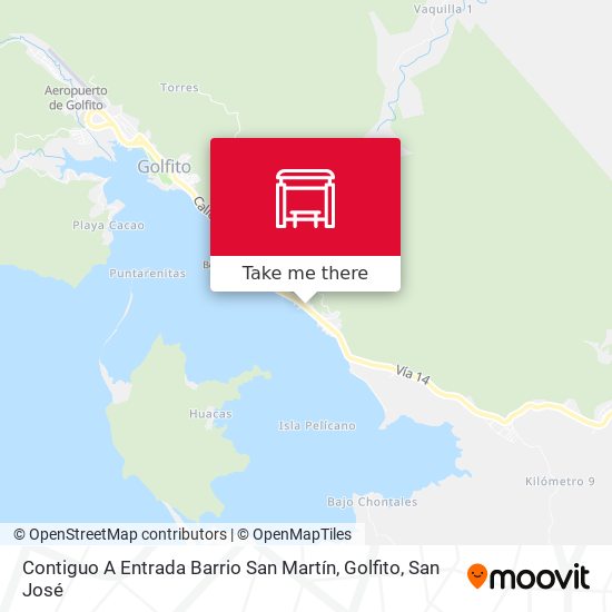 Contiguo A Entrada Barrio San Martín, Golfito map