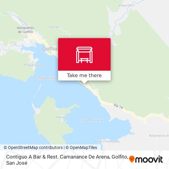 Contiguo A Bar & Rest. Camanance De Arena, Golfito map