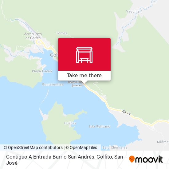 Mapa de Contiguo A Entrada Barrio San Andrés, Golfito