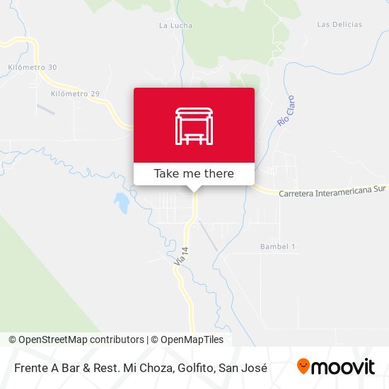 Frente A Bar & Rest. Mi Choza, Golfito map