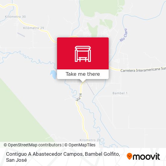 Mapa de Contiguo A Abastecedor Campos, Bambel Golfito