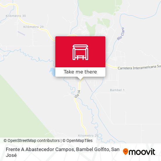 Mapa de Frente A Abastecedor Campos, Bambel Golfito
