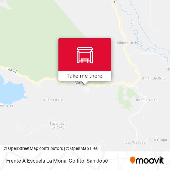Frente A Escuela La Mona, Golfito map