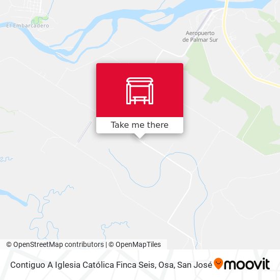 Contiguo A Iglesia Católica Finca Seis, Osa map
