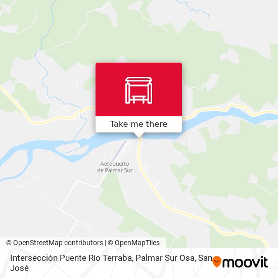 Mapa de Intersección Puente Río Terraba, Palmar Sur Osa
